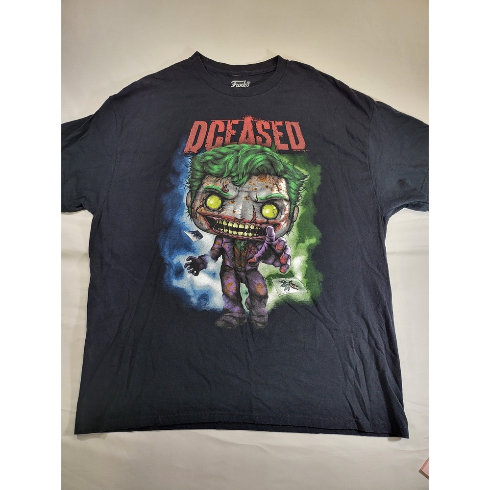 Funko DCeased Joker Zombie Graphic T-Shirt Mens XL Black DC Comics Batman Pop